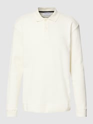 Poloshirt mit Strukturmuster Modell 'HONEYCOMB' von CK Calvin Klein Beige - 10