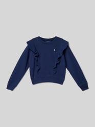 Strickpullover mit Label-Stitching von Polo Ralph Lauren Kids Blau - 37