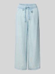 Spodnie materiałowe o kroju wide fit z czystego lyocellu w tkaninie stylizowanej na denim od Soyaconcept - 18