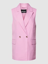 Gilet met reverskraag, model 'TALLY' van Pieces Roze - 9