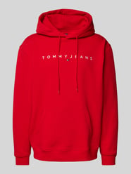 Regular Fit Hoodie mit Label-Stitching von Tommy Jeans Rot - 30