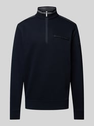 Sweatshirt mit Label-Detail von bugatti Blau - 12