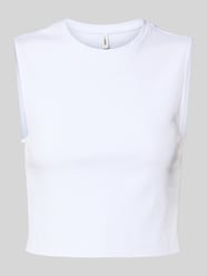 Slim fit korte top van katoenmix, model 'VELA' van Only - 5