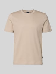 T-shirt met geribde ronde hals van JOOP! COLLECTION Beige - 7