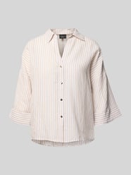 Bluzka z długim rękawem o kroju regular fit z mieszanki lnu i bawełny od s.Oliver BLACK LABEL - 36