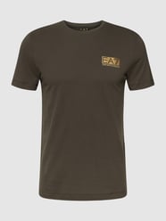T-Shirt mit Label-Detail in metallic von EA7 Emporio Armani Grün - 42