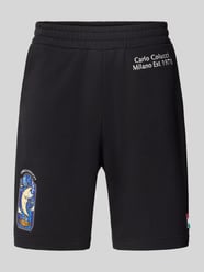 Sweatshorts met labelprint van CARLO COLUCCI - 6