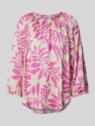 Bluse aus Viskose mit Allover-Muster von Seidensticker Pink - 38