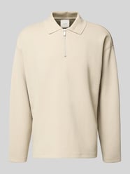 Sweatshirt mit Polokragen und Reißverschluss von CK Calvin Klein Beige - 7