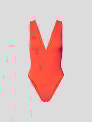 Badeanzug mit Strukturmuster von Sorbet Island Rot - 15