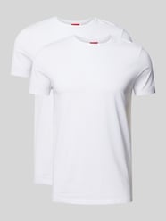 T-Shirt in unifarbenem Design von HUGO Weiß - 15