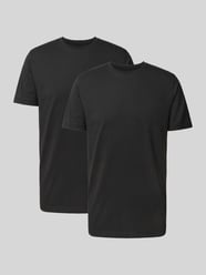 T-shirt met geribde ronde hals in een set van 2 stuks van OLYMP Level 5 - 27