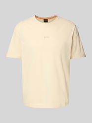 T-shirt o kroju regular fit z mieszanki bawełny od BOSS Orange - 36