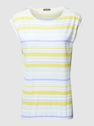 T-Shirt mit Streifenmuster von Montego Blau - 19