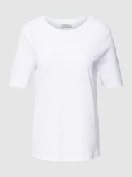 T-Shirt mit Label-Detail Modell 'OC' von MAERZ Muenchen Weiß - 28