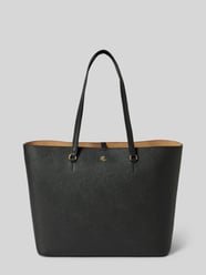 Tote Bag aus Rindsleder mit Label-Applikation Modell 'KARLY' von Lauren Ralph Lauren Schwarz - 35