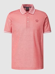 Poloshirt mit Logo-Stitching Modell 'Melange' von Paul & Shark Rot - 13