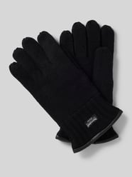 Handschuhe aus Wolle mit Label-Detail Modell 'THINSULATE' von EEM Schwarz - 45