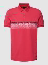 Poloshirt mit Label-Stitching Modell 'Pavel' von BOSS Green Pink - 22