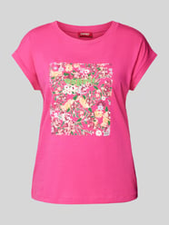 T-Shirt mit Label-Print von Esprit Pink - 4