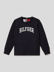 Sweatshirt mit Logo-Stitching Modell 'VARSITY' von Tommy Hilfiger Kids Blau / Türkis - 43