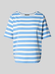 T-Shirt mit geripptem U-Boot-Ausschnitt von More & More - 2