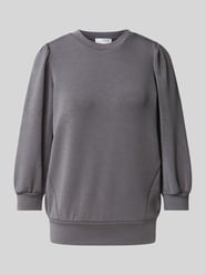 Sweatshirt met ribboorden, model 'TENNY' van Selected Femme Grijs / zwart - 41