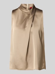Relaxed Fit Blusentop aus Satin Modell 'CHELINA-1' von HUGO Beige - 14