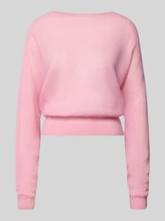Sweter z dzianiny z mieszanki wełny z alpaki model 'SOFT ORCHID' od Rich & Royal Fuksjowy - 43