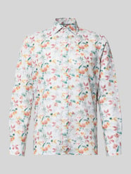 Slim Fit Business-Hemd aus Leinen-Mix mit Kentkragen von Jake*s - 18