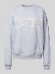 Sweatshirt mit Label-Print von Review Grau - 30