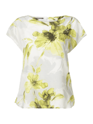 Blouseshirt met bloemenmotief van René Lezard Grijs / zwart - 1