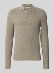 Sweter z dzianiny z kołnierzykiem polo model ‘GAHN’ od Casual Friday - 40