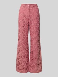 Stoffen broek van kant met steekzakken van Jake*s Collection Fuchsia - 2