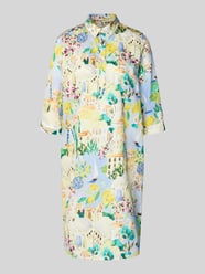 Knielanges Hemdblusenkleid mit kurzer Knopfleiste von Milano Italy - 23