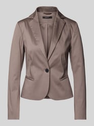 Slim Fit Blazer mit Leistentaschen von comma Braun - 4