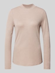 Longsleeve aus Viskose-Mix mit Stehkragen von Street One Beige - 8