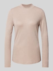 Longsleeve aus Viskose-Mix mit Stehkragen von Street One Beige - 11