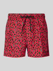 Badeshorts mit Allover-Muster Modell 'NALU' von HUGO - 6