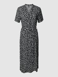 Midi-jurk van viscose met bloemenmotief, model 'VICA' van Vero Moda Zwart - 27