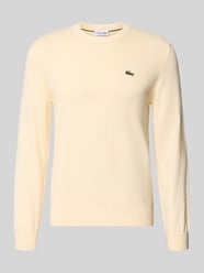 Regular Fit Strickpullover aus Baumwoll-Mix von Lacoste Beige - 26