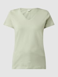 T-shirt met V-hals, model 'Naia' van Cream Groen - 39