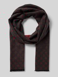 Sjaal van viscose in all-over look van Christian Berg Men Bordeaux - 47