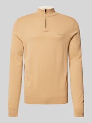 Gebreide pullover met opstaande kraag, model 'Emarlo' van BOSS Bruin - 28