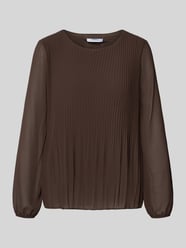 Blouse met lange mouwen met plissévouwen en ronde hals van ZABAIONE - 27