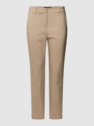 Stoffen broek met Franse steekzakken van comma Wit - 34