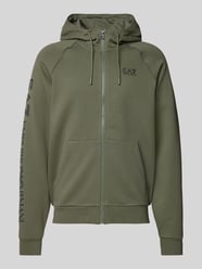 Sweatjacke mit Logo-Prints und Kapuze von EA7 Emporio Armani Grün - 10