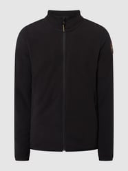 Fleecejack met logodetails, model 'Volcano' van Napapijri Zwart - 16
