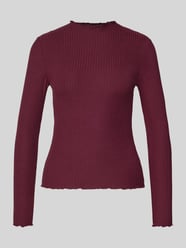 Slim Fit Langarmshirt mit Viskose-Anteil Modell 'EMMA' von ONLY Bordeaux - 5