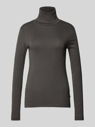 Longsleeve mit geripptem Rundhalsausschnitt Modell 'Rolli' von QS Grau - 25